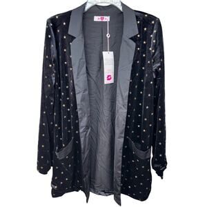 NWT Buddy Love Hugh 2 Black‎ Velvet Star Blazer Small Whimsycore Fantasy